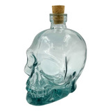 Garrafa Vidro Cranio Caveira 700ml Bar Bebidas Motoqueiros