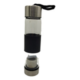 Garrafa Vidro Para Chá Infusor Inox No Fundo Detox 450ml
