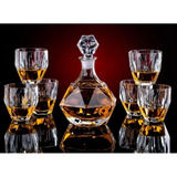 Garrafa Whisky Licor Conjunto Com 6 Copos Uísque Decanter