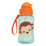 Garrafinha Com Canudo Retrátil Animal Fun Macaco 350ml Buba
