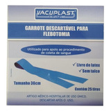Garrote Descartável 36cm Torniquete Para Flebotomia 25 Tiras