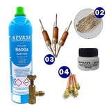 Gás R134a Chemours 1kg 4 União Solda 3 Filtro Secador