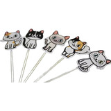 Gatinho Gato 50 Topper Para Doces E 100 Tags Apliques