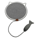 Gato Scratcher Esteira Horizontal Com Bola De Peixe Preto M
