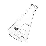 Gatuida Frasco Erlenmeyer Balão Graduado Garrafa Cônica Experimental Frasco Cônico Balão De Fundo Chato Taça Vidro
