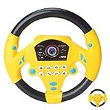 Gatuida Volante Infantil Controlador De Condução Simulado Brinquedo De Motorista Volante Giratório Realista Brinquedo De Educação Infantil Para Brincadeiras Interativas E Aprendizagem