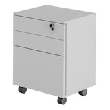 Gaveteiro 3 Gavetas Com Chave 48 8x64 5x43 Cm Branco