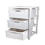Gaveteiro 3 Gavetas Fibra Sintética 30x30x60 Branco