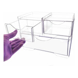 Gaveteiro Cristal Multiuso Organizador Gaveteiro 3 Gavetas