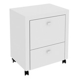 Gaveteiro Escritório 2 Gavetas 52 5x60 5x37 5 Cm Branco