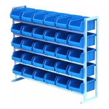 Gaveteiro Estante Com 30 Caixas Bin No3 Azul