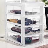 Gaveteiro Organizador Com 4 Gavetas Grande Em Plástico Rv Ecommerce Branco