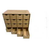 Gaveteiro Organizador De Mesa Com 16 Gavetas 50x40 Cm
