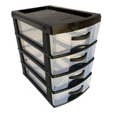 Gaveteiro Organizador De Mesa Jaguar 4 Gavetas Escritorio