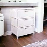 Gaveteiro Organizador Fibra Sintética 3 Gavetas 40x25x55 Branco 