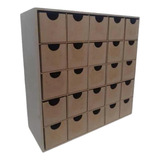 Gaveteiro Organizador Multiuso 25 Gavetas Mdf Cru 3985 