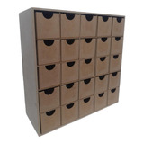 Gaveteiro Organizador Multiuso 25 Gavetas Mdf Cru