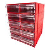 Gaveteiro Organizador Vermelho Multiuso Novo Magus Cg510 5