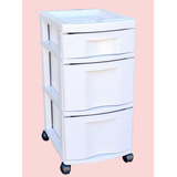 Gaveteiro Plástico Organizador Branco 3 Gavetas Agraplast