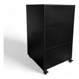 Gaveteiro Touch 100 Mdf Escritório Organizador 3 Gavetas