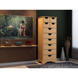 Gaveteiro Vertical Escritório Mdf 10 Gavetas Guarda Roupas