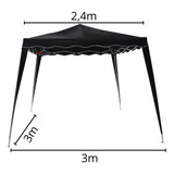 Gazebo Articulado Base 3x3 E Topo 2 40x2 40 Preto
