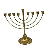 Gazechimp Castiçal Judaico Suporte De Vela Judaico Acabamento Requintado Hanukkah Decoração Menorah Candelabros Menorah Para Prateleira 9 Filial