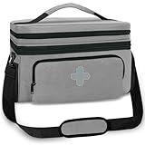GDNasist Bolsa De Armazenamento De Medicamentos Organizador De Frascos Para Emergências Caixa De Medicamentos Vazia Com Pequena Bolsa Portátil Caixa De Primeiros Socorros Para Viagens E