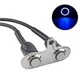 Gebildet 5A 12V Universal 2 Peças Com Travamento Em Aço Inoxidável Azul Led Interruptor Liga Desliga Para Motocicleta Montagem Ajustável Botão De Interruptores À Prova D Água