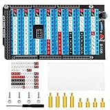 GeeekPi Chapéu Da Placa De Fuga Do Bloco De Terminais De Parafuso Com Botão De Reinicialização E Indicador LED Módulo De Fuga Da Placa De Expansão Gpio Para Arduino Mega 2560 R3