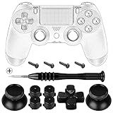 Geekria Kit De Reparo De Joystick De Substituição Botões De Metal Para DualShock 4 Kits De Reparo De Controle Com Ferramenta Para PlayStätion 5 PlayStätion 4 PS4 Slim PS4 Pro Controle CUH ZCT2 Preto 