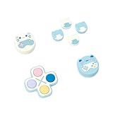 GeekShare Silicone Cross D Pad Button Caps Set Joystick Cover   ABXY Key Buttons Sticker Compatible With Nintendo Switch OLED Joy Con   Gaming Cat