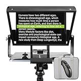 GEIMRSY Teleprompter Portátil De 12 Polegadas- Adequado Para Filmadoras E Câmeras DSLR- Vem Com Um Controle Remoto- Aplicativos E Um Estojo De Transporte