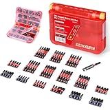 Geinxurn Conjunto De 76 Peças De Pontas De Chave De Fenda De Impacto Pontas Magnéticas De Aço S2 Multi Inserções Com Suporte De Broca De Impacto Com Caixa De Armazenamento PH TORX SQ PZ SL 