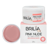 Gel Autonivelante Pink Nude Brilia Nails 25g Fibra De Vidro