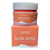 Gel Construtor Nude Rosé Beltrat 24g alongamentos De Unhas