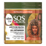 Gel Definidor Sos Cachos Azeite De Oliva Salon Line 550g