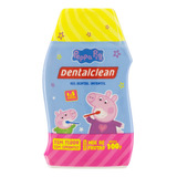 Gel Dental Infantil Sem Flúor Mix De Frutas Peppa Pig Dentalclean Frasco 100g