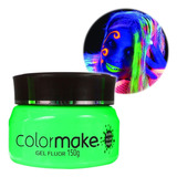 Gel Neon Fluorescente Cabelo 150g Brilha Na Luz Negra Rave