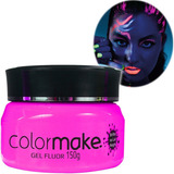 Gel Neon Fluorescente Pink Cabelo 150g Rosa Brilha Luz Negra