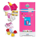 Geladeira Cupcake Sai Água C Luz E Som 8055 Magic Toys