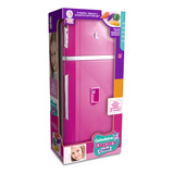 Geladeira De Brinquedo Infantil Duplex Rosa Acessorios