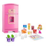 Geladeira De Brinquedo Infantil Grande Acessórios Internos