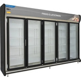 Geladeira Expositora Auto Serviço De 5 Portas Polo Frio 220 Cor Preto 220v