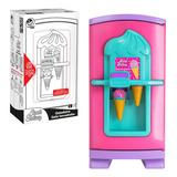 Geladeira Infantil 49cm Faz Sorvete De Brinquedo E Verdade