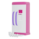 Geladeira Infantil De Brinquedo Grande Cozinha Cor Rosa Novo