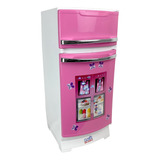 Geladeira Infantil Magica Rosa E Branca Meg C Acessórios