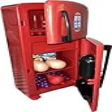 Geladeira Infantil Refrigerador Duplex Chef Kids Acessórios Cor Vermelho Brinquedo