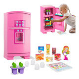 Geladeira Infantil Sonho De Menina Brincar De Cozinha Grande
