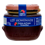 Geleia 100 Fruta Frutas Vermelhas Homemade Reserva Especial Vidro 170g